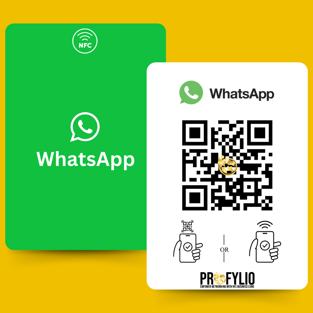 WhatsApp NFC Card with QR Code
