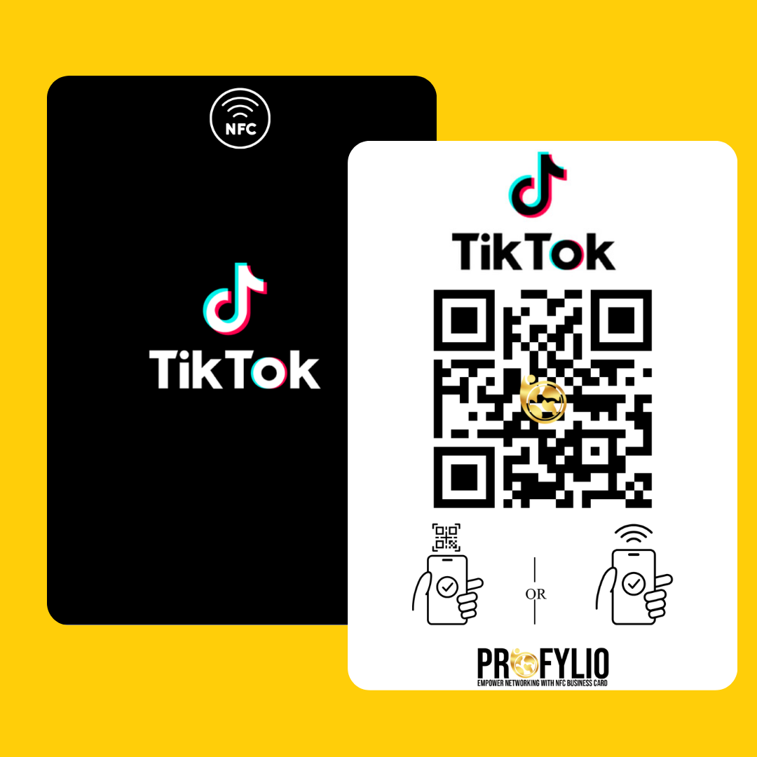 TikTok NFC Card with QR Code