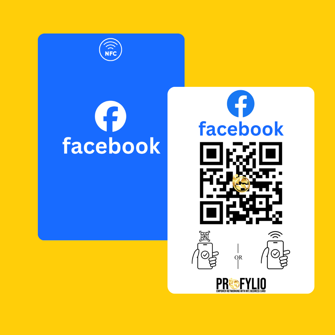 Facebook NFC Card with QR Code