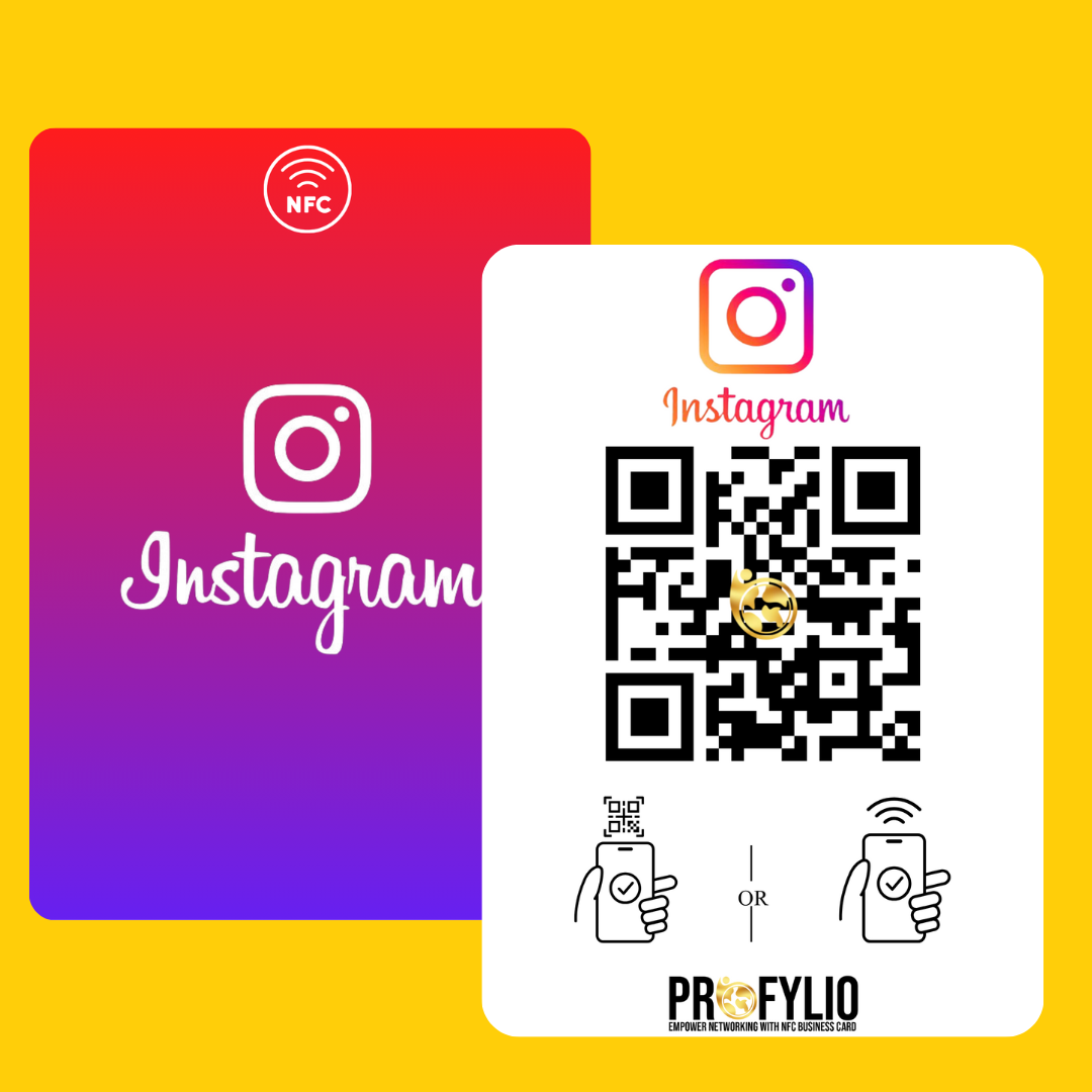 Instagram NFC Card with QR Code