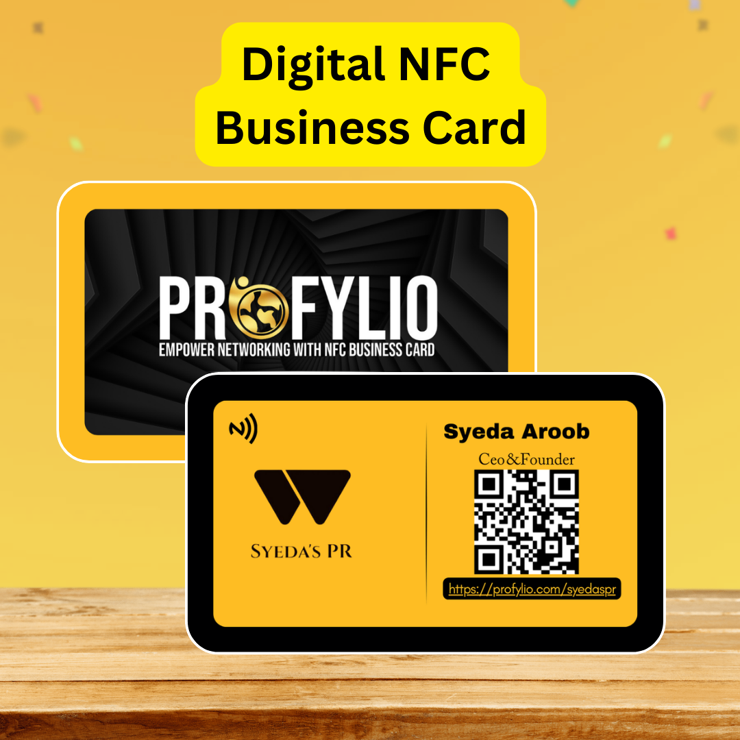 NFC Digital Business Card Customized with profile (backend Panel)